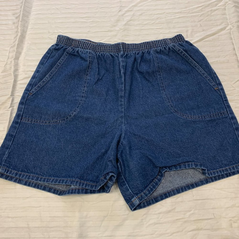 🍎 REMO WOMENS JEANS COTTON SHORTS SIZE 14 🍎